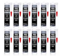 Heavy-Duty Mounting Adhesive 300ml, Strong Grab No Nails Glue, Solvent Free, Wood MDF Wall Panels Slat Panels Trims, Interior Construction Adhesive (12)