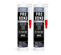 Heavy-Duty Mounting Adhesive 300ml, Strong Grab No Nails Glue, Solvent Free, Wood MDF Wall Panels Slat Panels Trims, Interior Construction Adhesive (2)