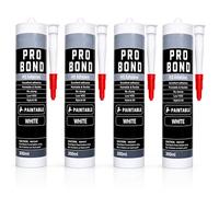 Heavy-Duty Mounting Adhesive 300ml, Strong Grab No Nails Glue, Solvent Free, Wood MDF Wall Panels Slat Panels Trims, Interior Construction Adhesive (4)