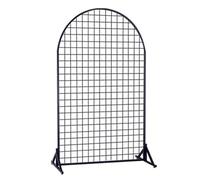 Heavy-Duty Movable Gridwall Panel Display Stand with Wheels, Portable Metal Display Panels for Art Shows, Retail Craft Fairs, Floorstanding Organization (Color: B)