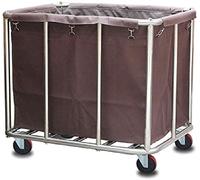 Heavy-Duty Movable Trolley Cart with Silent Wheels - Stainless Steel Serving & Laundry Sorter Cart 200Kg Capacity Ideal for Home & Hotel Use Brown 90x65x80cm