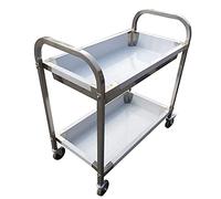 Heavy-Duty Multi-Layer Trolley Cart - Stainless Steel Service Cart for Hotels & Bars Large Storage Space High Temperature Resistant Ideal for Household & Commercial Use