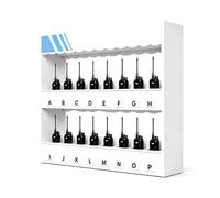Heavy Duty Multi Slot Radio Charging Storage Holder Rack, Wall Mounted Multi-Device Two Way Walkie Talkie Organizer Stand for Industrial/Logistics/Outdoor