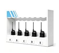 Heavy Duty Multi Slot Radio Charging Storage Holder Rack, Wall Mounted Multi-Device Two Way Walkie Talkie Organizer Stand for Industrial/Logistics/Outdoor