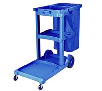 Heavy Duty Multifunctional Janitorial Trolley with Wheels, Commercial Cleaning Supplies Organizer Cart for School, Hotel, Restaurant & Mall - Versatile Housekeeping Caddy.