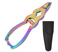 Heavy Duty Nail Clippers for Thick & Hard Nails - Professional Stainless Steel Toenail Cutter, Sharp Precision Non-Slip Grip for Tough Stubborn Nails (Multicolored)