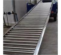 Heavy-Duty Non-Powered Roller Conveyor - Multi-Functional Discharge Chute for Trucks & Warehouses - Lightweight Conveyor Belt (50 x 200 cm)