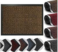 Heavy Duty Non-Slip Barrier Mat - Dirt Trapper Shoe Scrapper Absorbent Rubber Mats - For Floor Kitchen Entrance Rugs Carpet Runner Front Door - Machine Washable - Light Weight (Gold, 90 x 120)