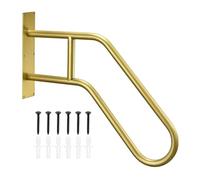 Heavy-Duty Non-Slip Handrails Stair Rail for Outdoor Steps U-Shape Safety Handle Grab Bars for Gardens, Hotels, Schools, Porch Entry(Gold,66cm/25.9in)