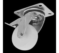 Heavy-Duty Nylon Castor Wheel Swivel with Total Lock Ø80mm - Trade