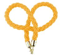 Heavy-Duty Nylon Hemp Queue Rope, 1.3" Thick, 8.9Ft (2.7M) - Perfect for Hotels, Theaters, Events, Crowd Control - Durable Yellow Twisted Design