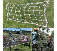 Heavy Duty Nylon Hemp Rope Netting for Outdoor Playgrounds, Treehouses, Cargo Trucks, Trailers - Durable Climbing Safety Mesh (7x26FT)