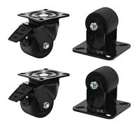 Heavy-Duty Nylon Industrial Casters with Brake, 50mm (5cm), 63.5mm (6.35cm), 76mm (7.6cm) Universal Wheels for Furniture and Equipment, Durable and Reliable