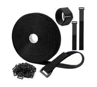 Heavy Duty Nylon Securing Cord Ties, Cable Straps With 25/30 Adjustable Buckles For Managing Extension Cords, Electronics(2.5 cm 5 meters wide)