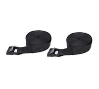 Heavy Duty Nylon Tie Down Strap - High Strength Webbing, Button, Instant Tightening for Transport & Camping, Compact Size, Black (type 1)