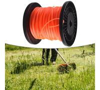 Heavy Duty Nylon Trimmer Line Cord Orange Round Wire For Electric Brushcutters 2.4mm Thickness Grass Cutting String 30m And 50m Options Garden Yard Tool Part(A)