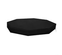Heavy Duty Octagon Sandpit Cover with Drawstring for Kids Outdoor Sandbox Protection from Rain Leaves(black)