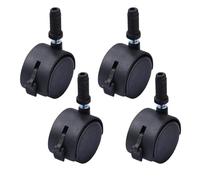 Heavy-Duty Office Chair Casters - 4-Pack Black Swivel Replacement Wheels, Quiet Rolling Furniture Casters for Desk & Chair, Durable & Sturdy Design