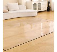 Heavy-Duty Office Chair Floor Mat for Hard Surfaces - 90x120cm Clear PVC Desk Protector - Grip-Free Ideal for Wood Tile Laminate Flooring