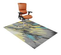 Heavy Duty Office Chair Mat for Carpeted Floor 150 x 160 cm Under Desk Low-Pile Rug, Non Slip Gaming Chair Mat, Carpet Protector Chair Mat for Home and Office, Hard Floor Protector for Rolling Chair