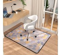 Heavy Duty Office Chair Mats for Carpeted and Hardwood Floor 120 x 90 cm Carpet Protector Chair Mat for Home and Office Floor Mat for Office Chair Anti-skidding Style Flower