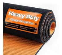 Heavy Duty Oil Spill Mat, Garage Floor Mat for Under Car, 32" X 32", Waterproof, 1/4" Rubber Backing Protects Floor, Reusable, Absorbs All Types of Spills (Black, 32" X 32")