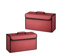 Heavy Duty Organiser Fit For Geely Star Yue Bin Yue Di Hao Borui Geometric ICON Fold And Organize The Interior Storage Box In The Trunk Of The Car Boot Storage(Box red,2pcs)