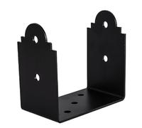 Heavy Duty Ornamental Black Bolt Down Pergola Post Support - Black Pergola Post Bracket - Ground Anchor - Fence Post Bracket (125mm - 5x5)