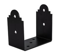 Heavy Duty Ornamental Black Bolt Down Pergola Post Support Post Bracket Ground Anchor Fence Holder - 150mm - 6X6"