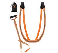 Heavy Duty Outdoor Deer Drag Harness With Nylon Rope, Foam Handle Grip, Reflective Safety Strips And Stainless Steel Rings For Easy Dragging Of Large Game(strip+tape)