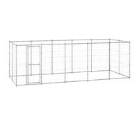 Heavy Duty Outdoor Dog Kennel Galvanised Steel 12.1 m² Safe Run for Dogs Ideal for Training and Outdoor Play