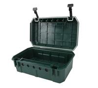 Heavy Duty Outdoor Extension Cord Box, IP54 Water Resistant Weatherproof Large Outdoor Electrical Box for Power Strip, Adapter, Timer, Xmas Lights, Reinforced PP Material (Green)