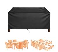 Heavy-Duty Outdoor Furniture Covers Waterproof & UV-Resistant Fits Tables & Chairs 390x205x85cm Windproof Protection for Garden Patio Furniture