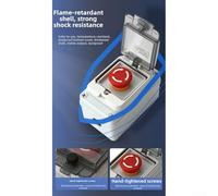 Heavy duty outdoor waterproof button control box with start stop switch, designed for reliable operation with self resetting mechanism and protection against water and dust (B)