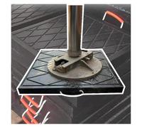 Heavy Duty Outrigger Jack Pad Square - With Textured Surface, Crane/Bucket Trucks/Rv/Caravan Black Portable Stackable Stabilizer, Non-Slip Landing Pad(Black-15.7x15.7x1.6)