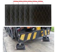 Heavy Duty Outrigger Pad for Crane - Stackable Stabilizing Jack Landing Pad for RVs, Travel Trailers, and Campers, Pack of 6 (23.6 x 23.6 x 2.4 inches)