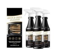 Heavy Duty Oven Cleaner Spray, Fast-Acting Heavy-Duty Grill Degreaser Spray, Oven and Grill Cleaner, Kitchen Degreaser Sprays, for Stubborn Grease, Oil and Burnt-on Food Remover (3PC)