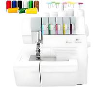 Heavy-Duty Overlock Sewing Machine, 2/3/4 Stitch Coverstitch Serger With Snap-on Presser Feet, Electric Adjustable Gauge For Beginners And Professionals