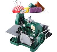Heavy Duty Overlocker Sewing Machine, Professional Serger with Metal Frame for Leather Denim, Portable Handheld & Coverstitch Capabilities