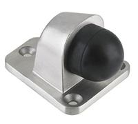 Heavy Duty Oversized 3 Fixing Points Floor Mounted Door Stop ZAS84SS - Satin Stainless Steel by Zoo Hardware