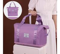 Heavy Duty Oxford Cloth Gym Tote Featuring Unique Design For Dry/Wet Items Perfect For Any Sporting Event Or Trip (Purple)