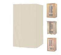 Heavy Duty Oxford Polyester Sauna Cover for Outdoor 2 Person Infrared Saunas with Windproof Buckle and Adjustable Drawstring for Secure and Custom Fit (White)