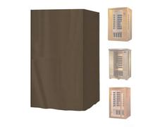 Heavy Duty Oxford Polyester Sauna Cover for Outdoor 2 Person Infrared Saunas with Windproof Buckle and Adjustable Drawstring for Secure and Custom Fit (Brown)