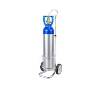 Heavy-Duty Oxygen Tank Cart on Wheels - Adjustable Rolling Cylinder Stand for Medical O2, Nitrogen, and Acetylene Bottles, Portable Gas Cylinder Carrier, Fits 2L to 20L Tanks