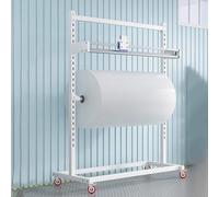 Heavy Duty Packaging Material Organizer - Adjustable Dispenser for Bubble Wrap, Stretch Film, Pearl Cotton, and Kraft Paper Storage