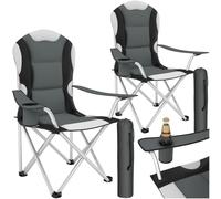 Heavy Duty Padded Folding Camping Directors Chair with Cup Holder Portable blue