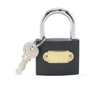Heavy Duty Padlock, 38mm, Steel Shackle, Weather-Resistant, Outdoor Security Lock with Keys Black