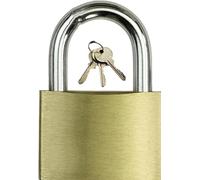 Heavy-Duty Padlock, Brass Key Padlock with 3 Keys, and Security Anti-Theft Lock,Optional Short Beam and Long(35mm)