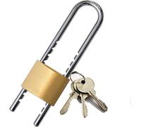 Heavy-Duty Padlock, Long Beam Key Padlock,Brass Lock with 3 Keys,Indoor and Outdoor Security Anti-Theft