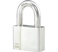 Heavy-Duty Padlock, Stainless Steel Key Padlock,Outdoor and Door Lock,Width 40mm,50mm,60mm,3 Same Keys(40mm)